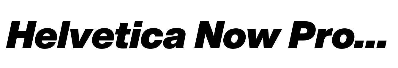 Helvetica Now Pro Display ExtraBlack Italic